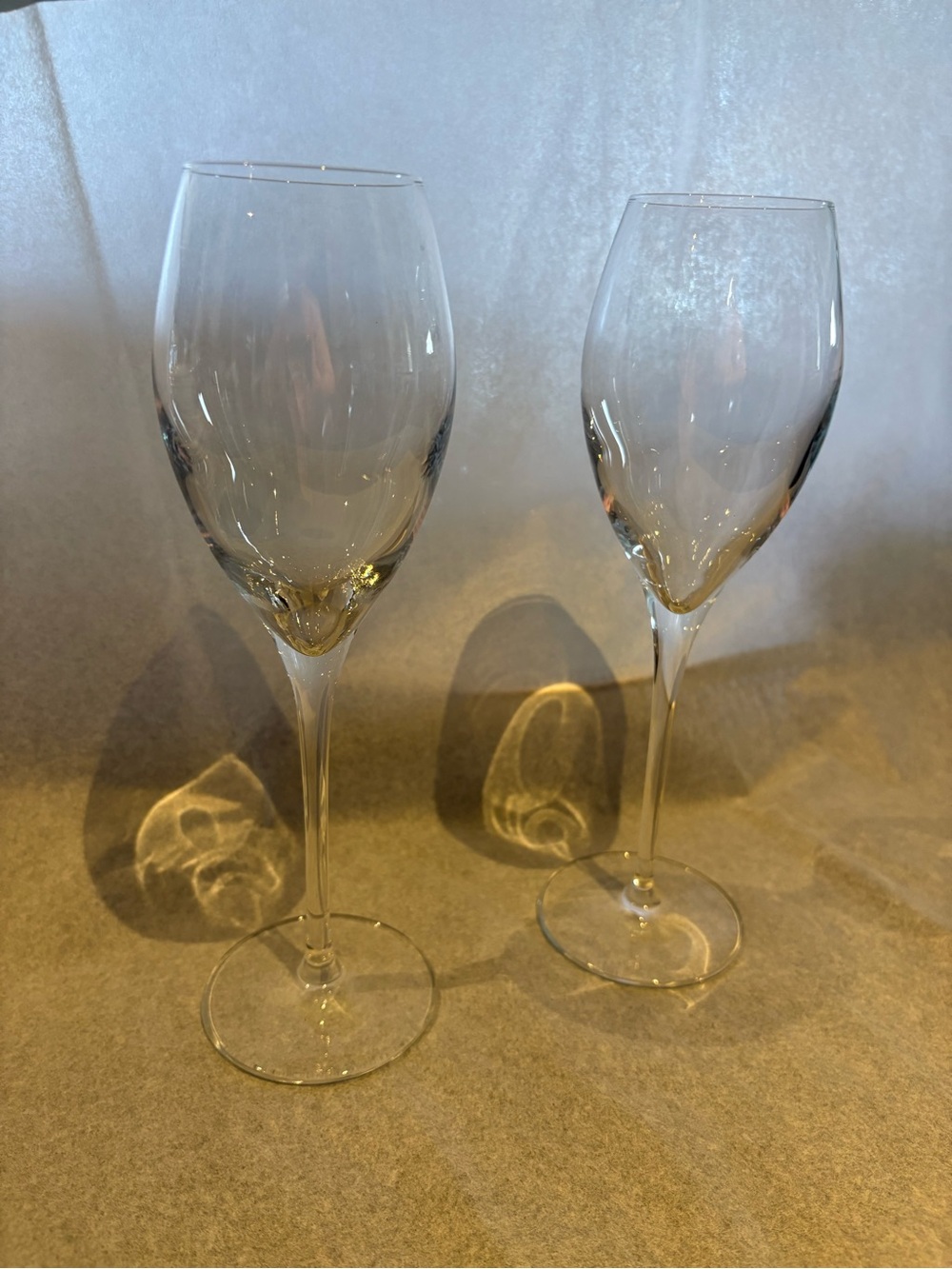 Vintage Freixenet Cava Champagne Tulip Flutes - Set of 2 Clear Glass